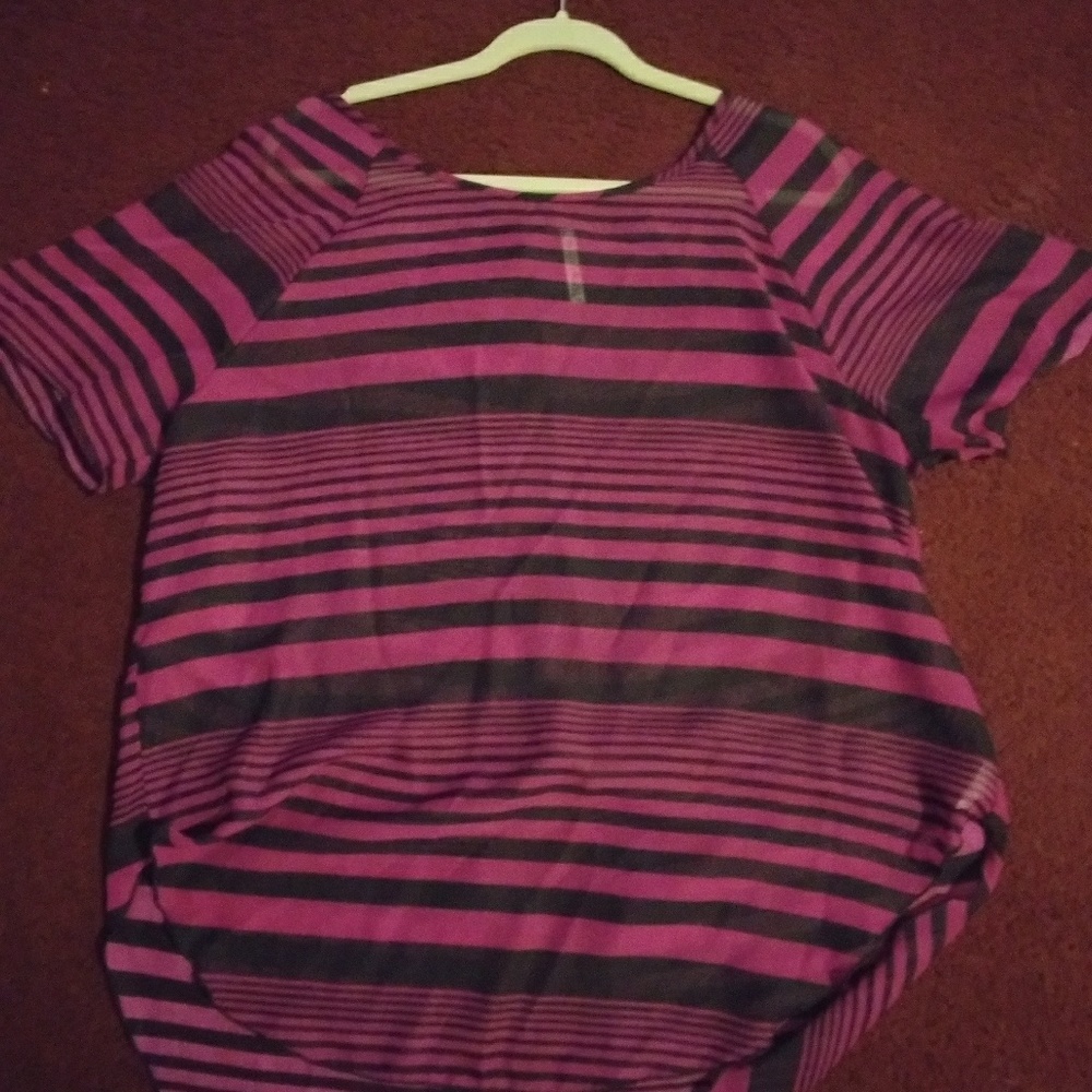 Sheer Striped Blouse